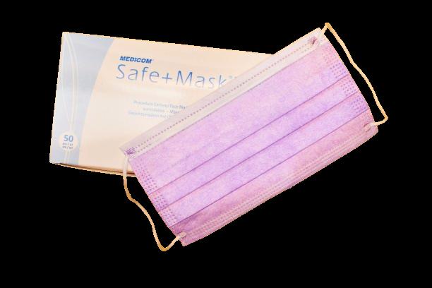 Процедурні маски з петлями для вух SAFE+MASK Economy, Лавандовий